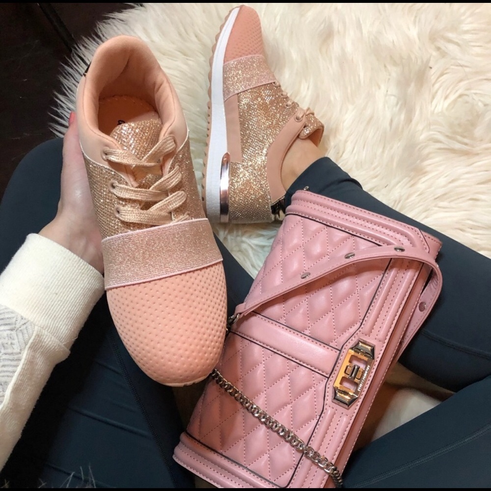 NWT Sparkly Pink Sneakers